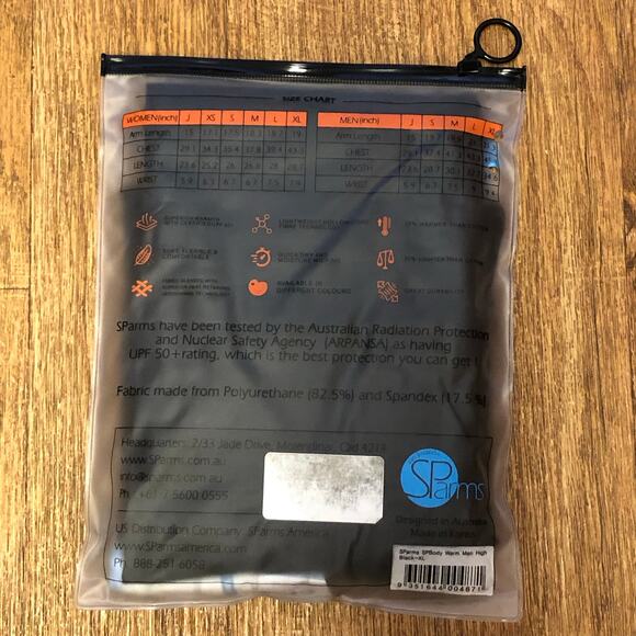 SParms Men’s Black High Neck Long Sleeve Sun Protection Body Warm Top Size XL - Picture 5 of 13